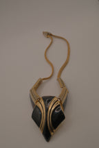 Vintage 1980s Art Deco revival collar necklace