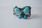 Turquoise and Silver Cuff Bracelet