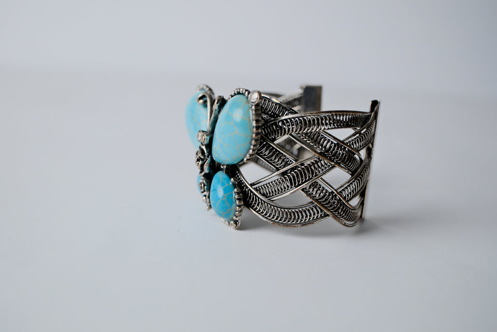 Turquoise and Silver Cuff Bracelet