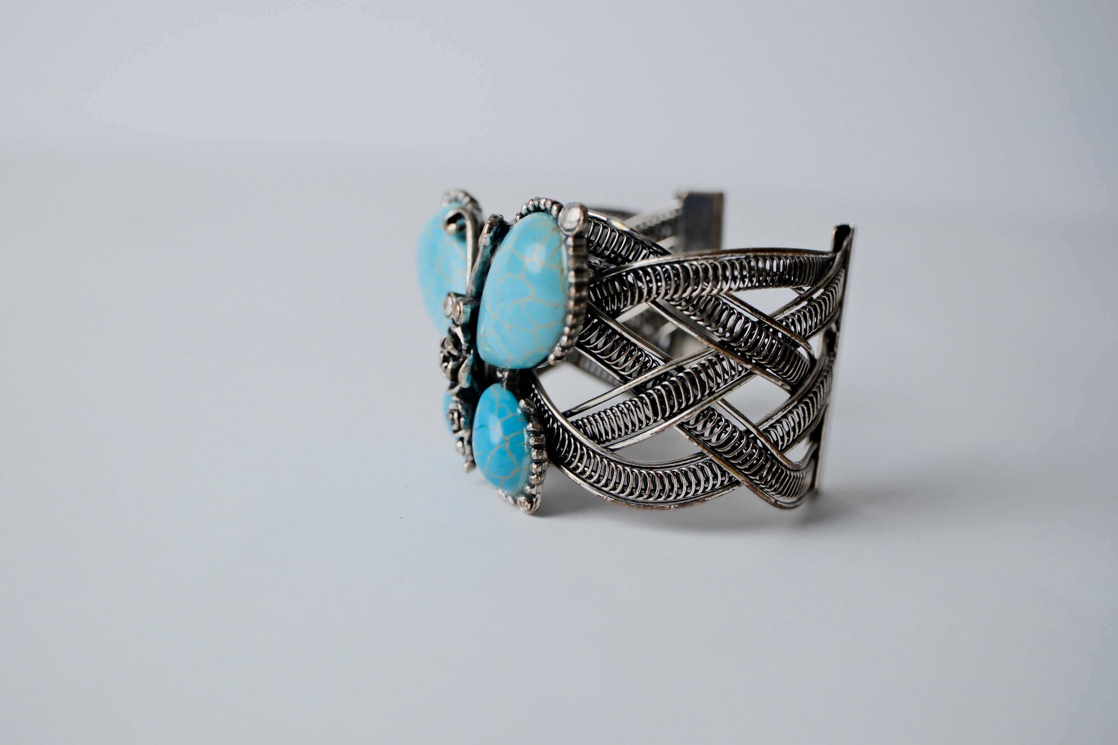 Turquoise and Silver Cuff Bracelet