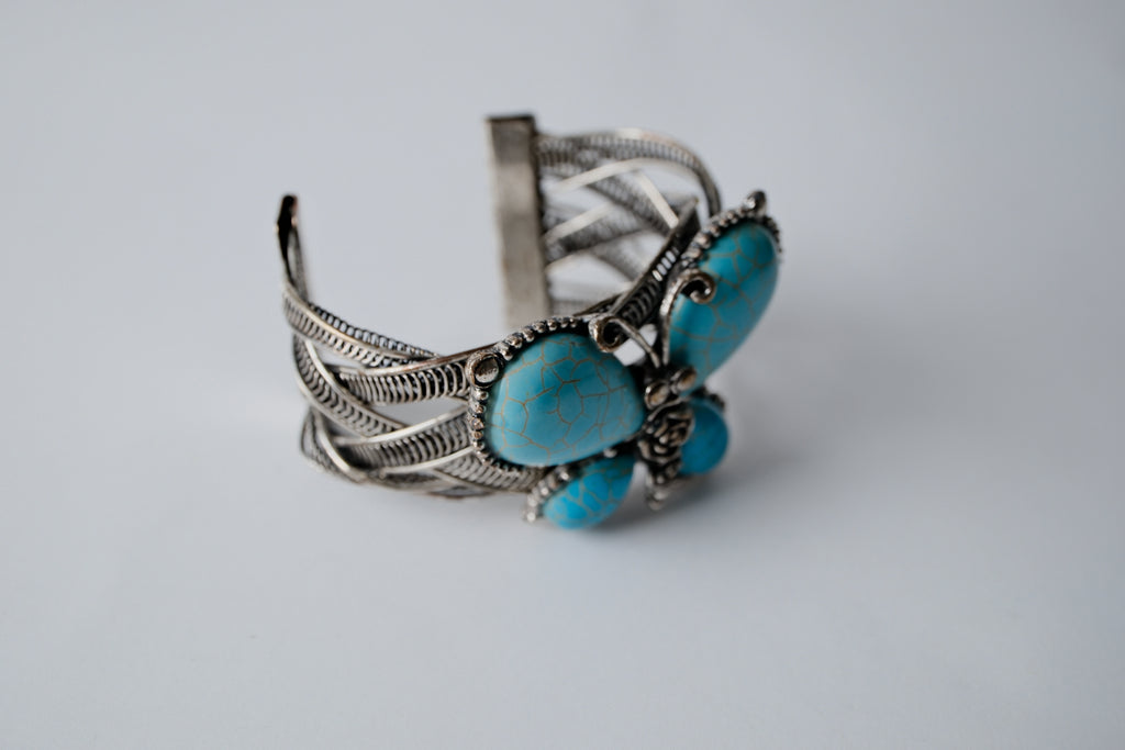 Turquoise and Silver Cuff Bracelet