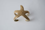 Vintage gold-toned, textured starfish cuff bracelet&nbsp;