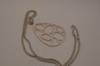 Organic geometric cutout teardrop pendant Necklace