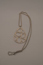 Organic geometric cutout teardrop pendant Necklace