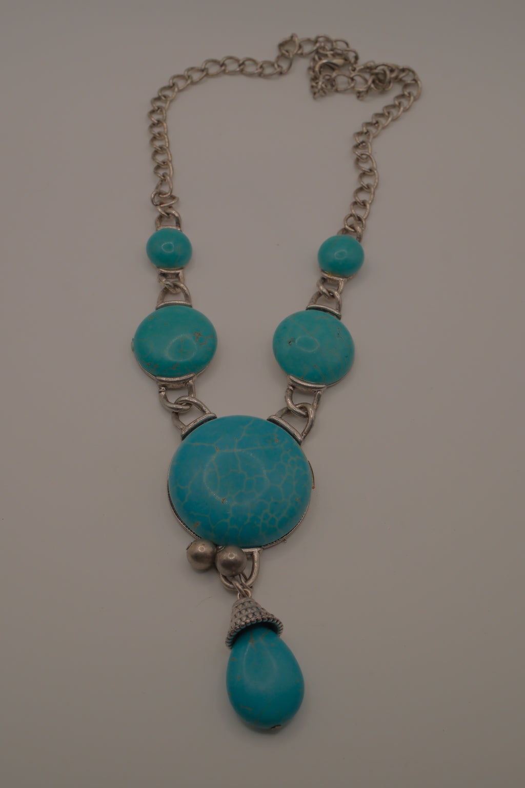 Bohemian style turquoise statement necklace