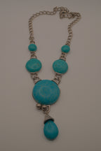 Bohemian style turquoise statement necklace