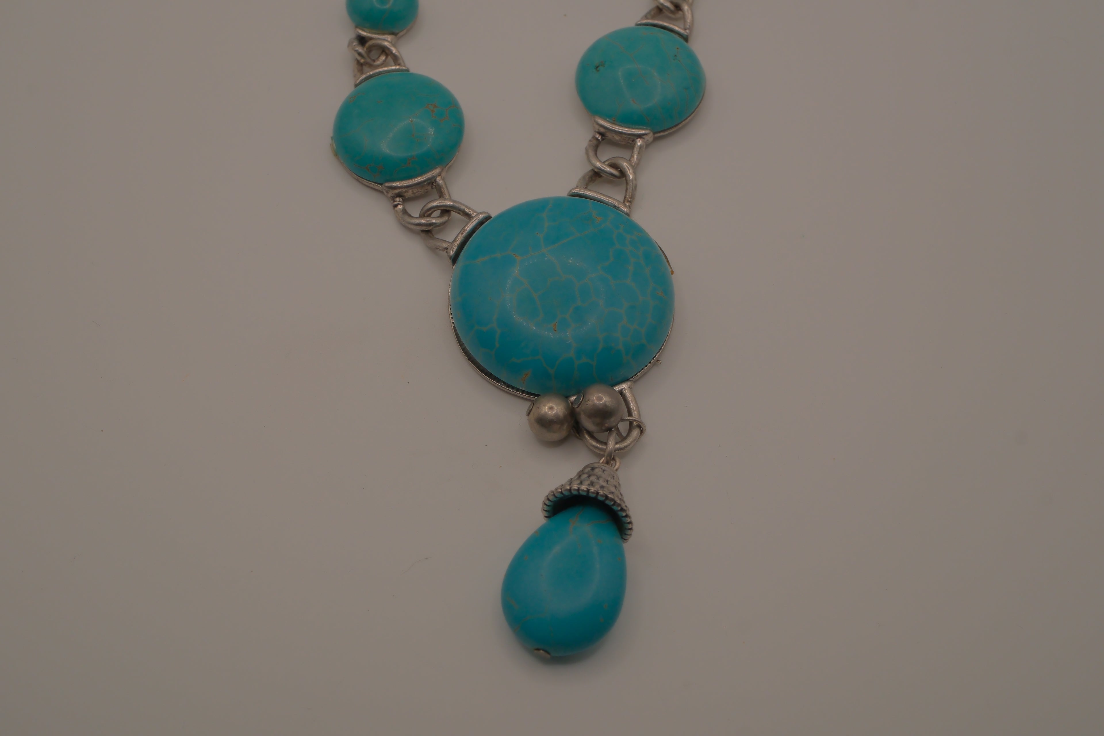 Bohemian style turquoise statement necklace