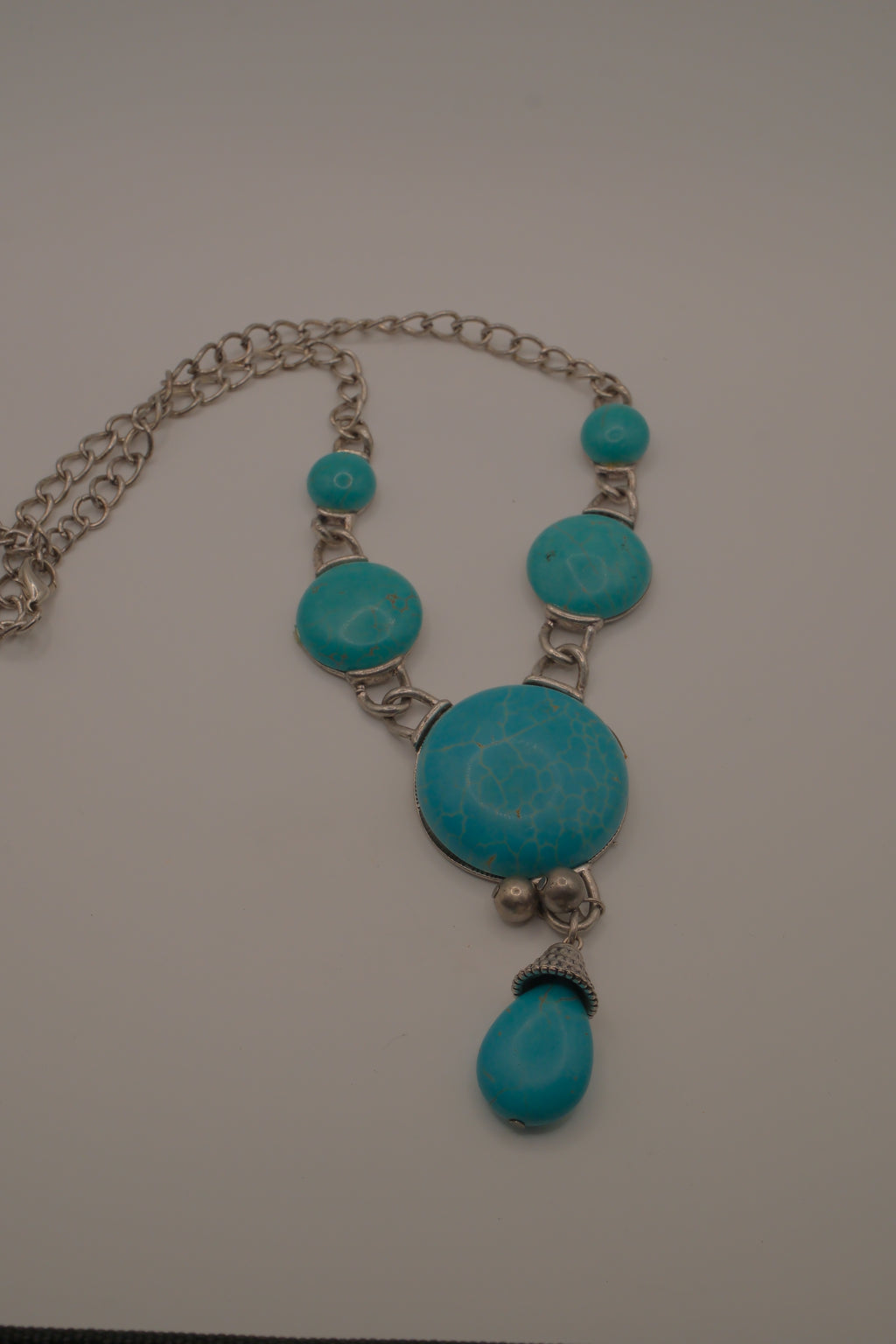 Bohemian style turquoise statement necklace