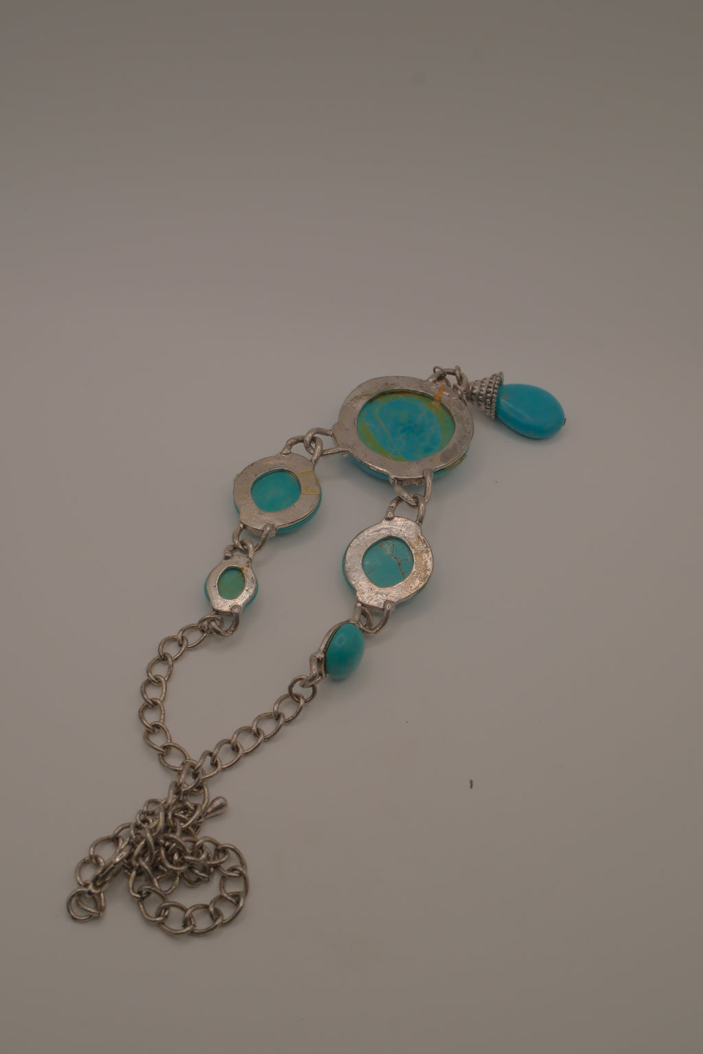 Bohemian style turquoise statement necklace