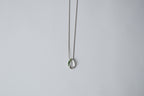 Vintage Lia Sophia Silver-Tone Green Teardrop Necklace