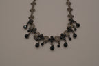 Vintage gunmetal rhinestone choker necklace