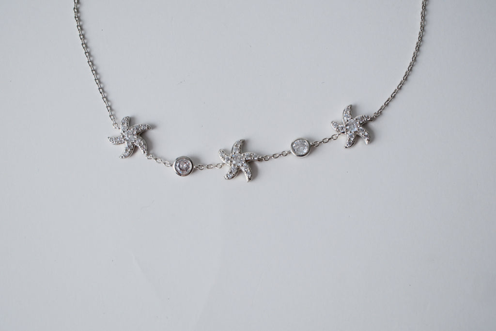 Starfish Rhinestone anklet