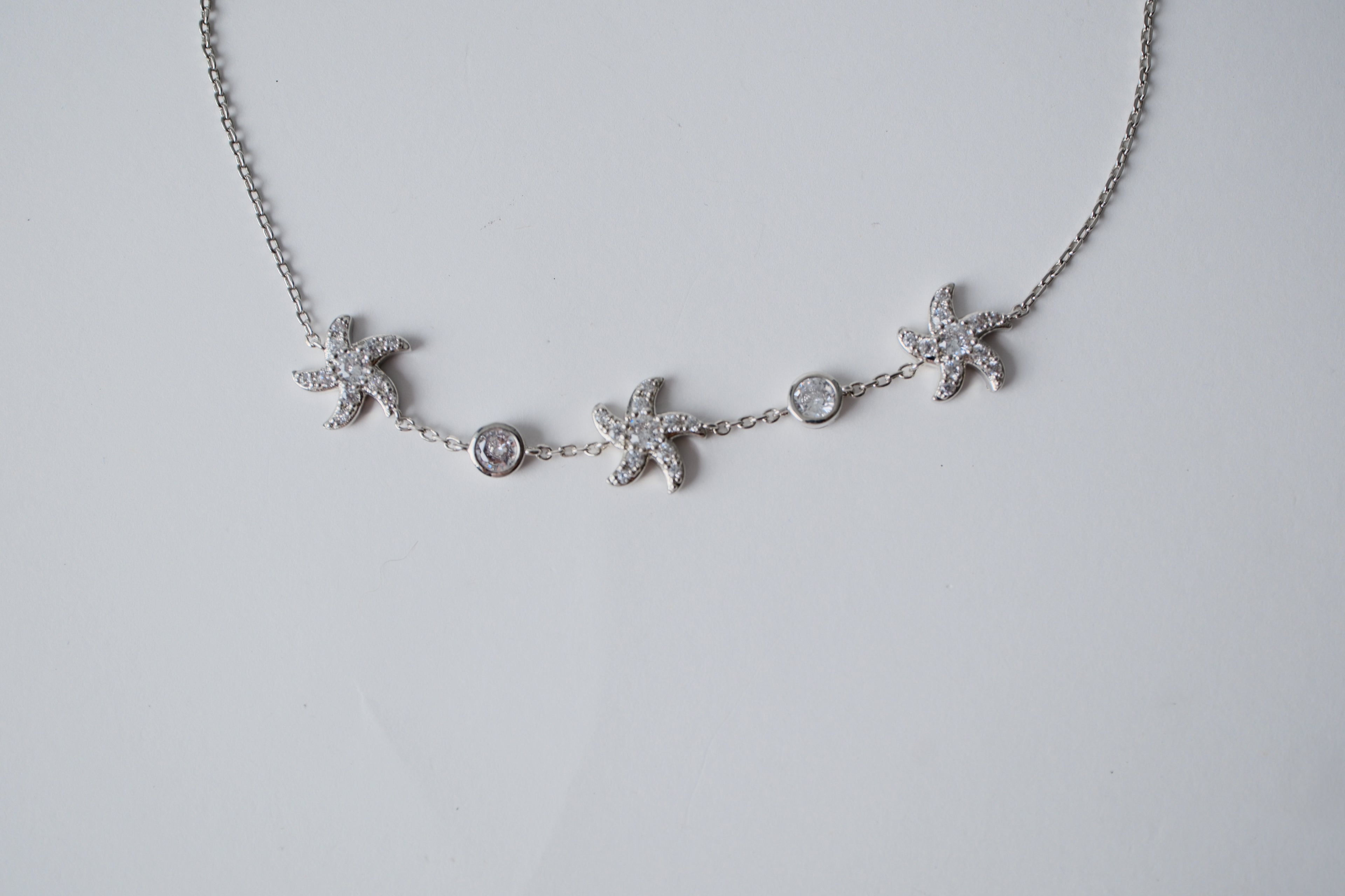 Starfish Rhinestone anklet