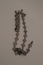 Vintage gunmetal rhinestone choker necklace