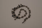 Vintage gunmetal rhinestone choker necklace
