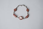 Vintage Mexican Red enamel and mother of pearl bracele