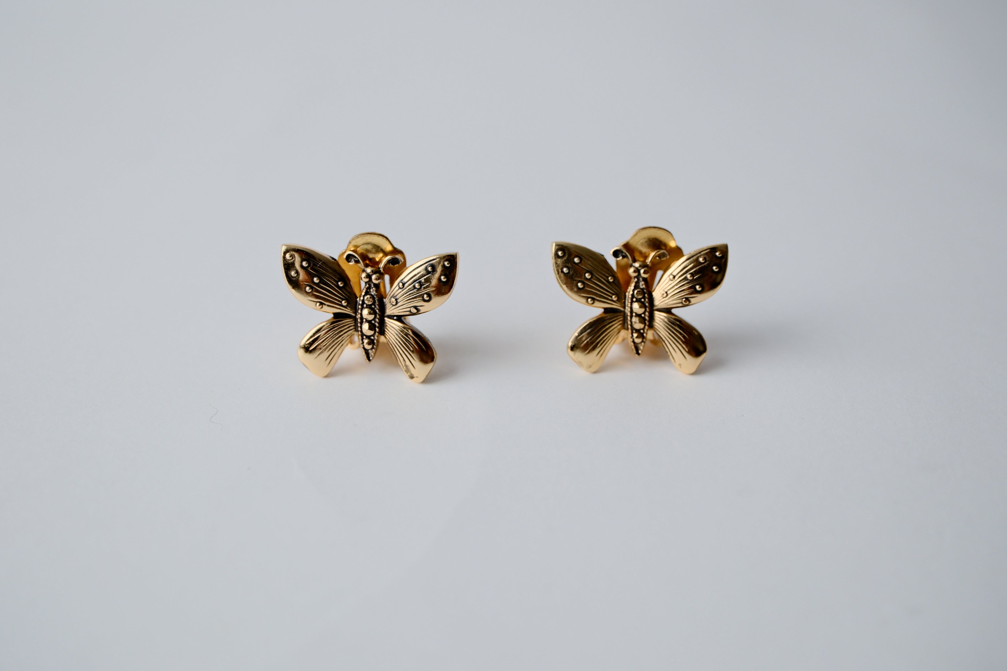 Vintage Butterfly Clip-On Earrings