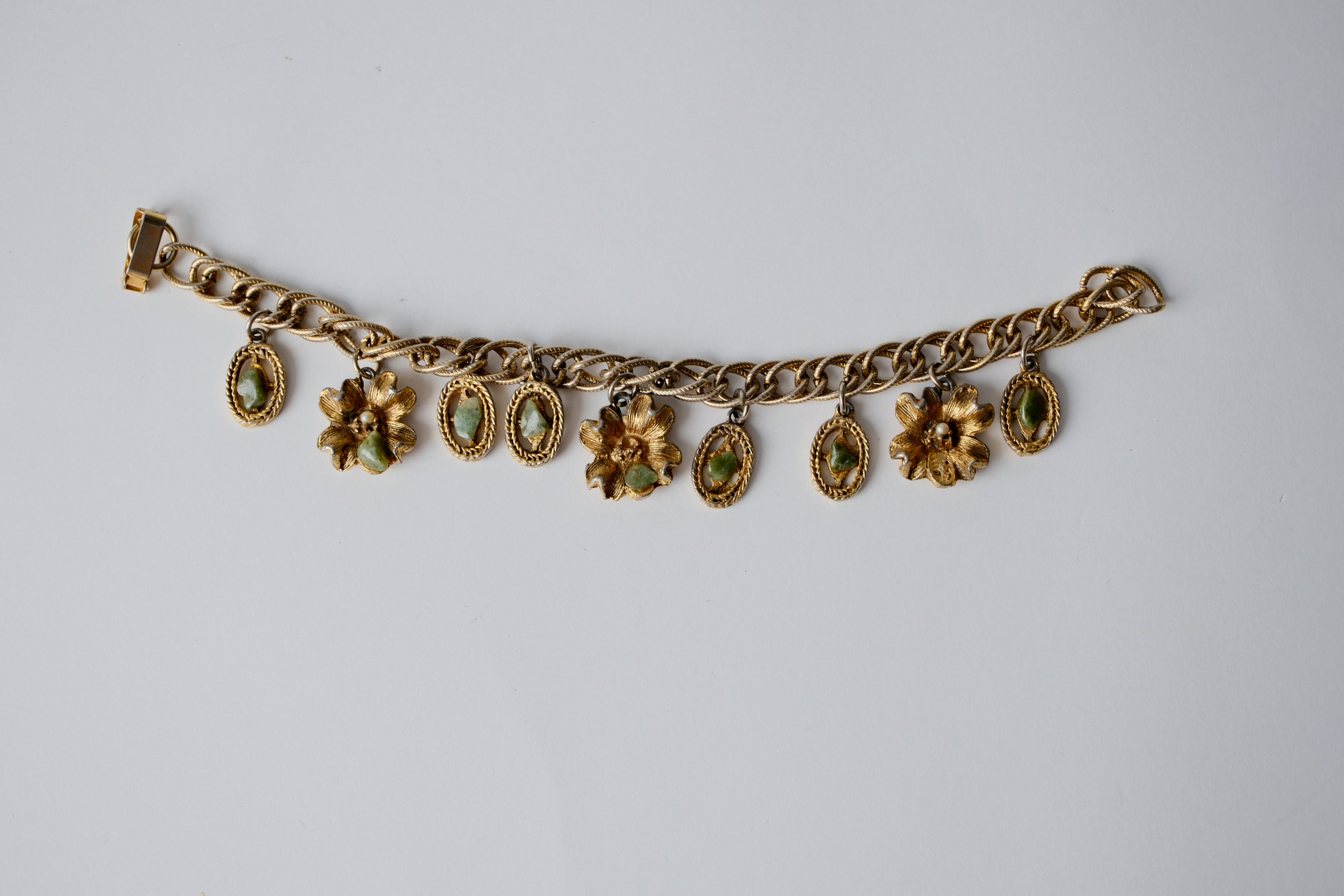 Vintage Jade Charm bracelet