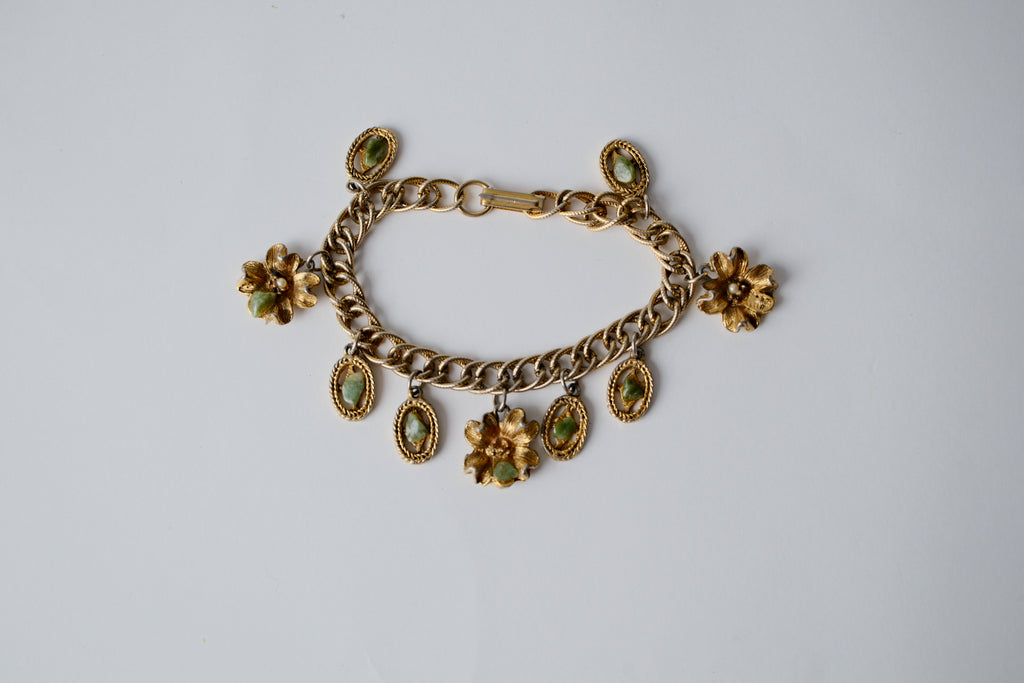 Vintage Jade Charm bracelet