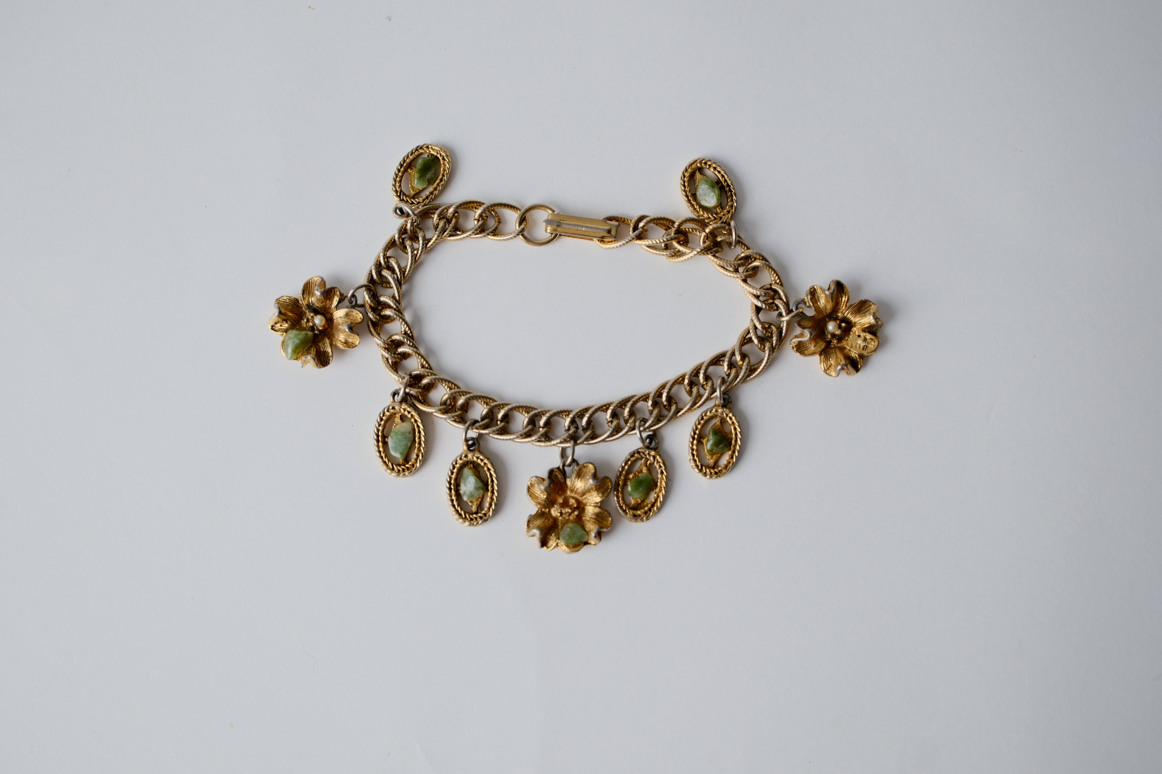 Vintage Jade Charm bracelet