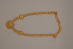 Vintage gold plated medallion chain necklace