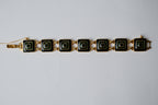 Vintage Black and Green Enamel bracelet&nbsp;
