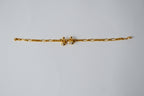Vintage Gold tone orchid dainty bracelet