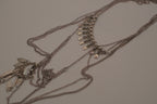 Bizou silver boho-chic multi-strand statement necklace