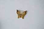 Vintage Gold Butterfly Rhinestone Brooch