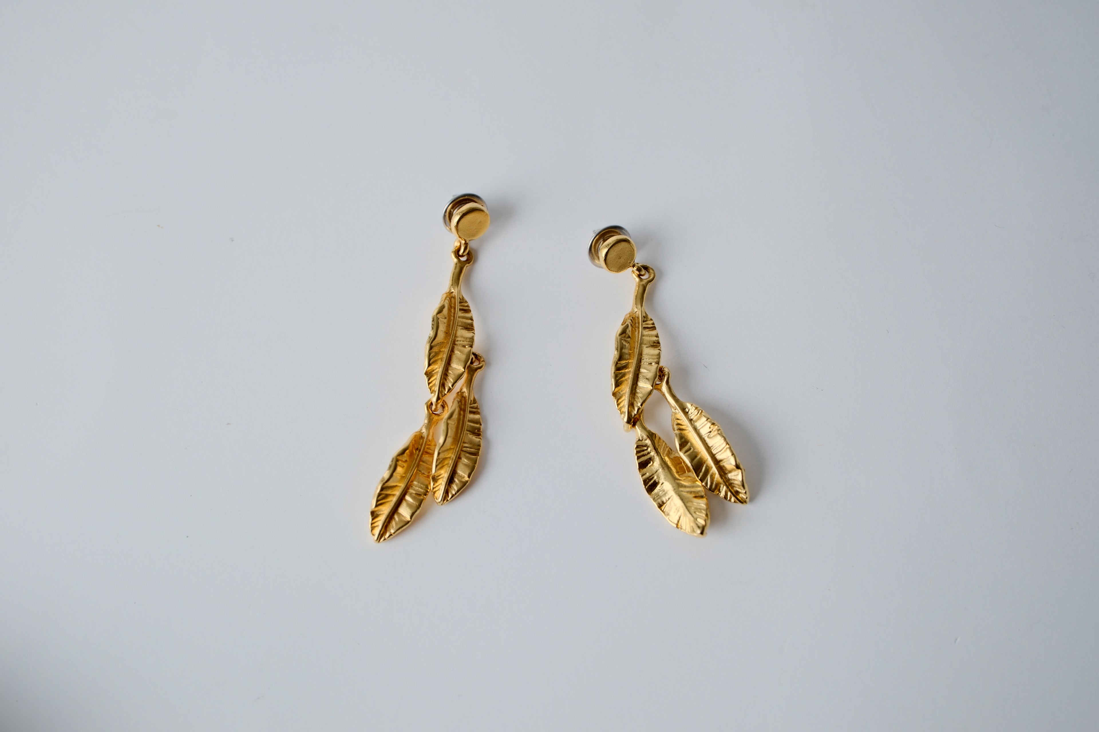 Vintage Leaf Dangle Earrings