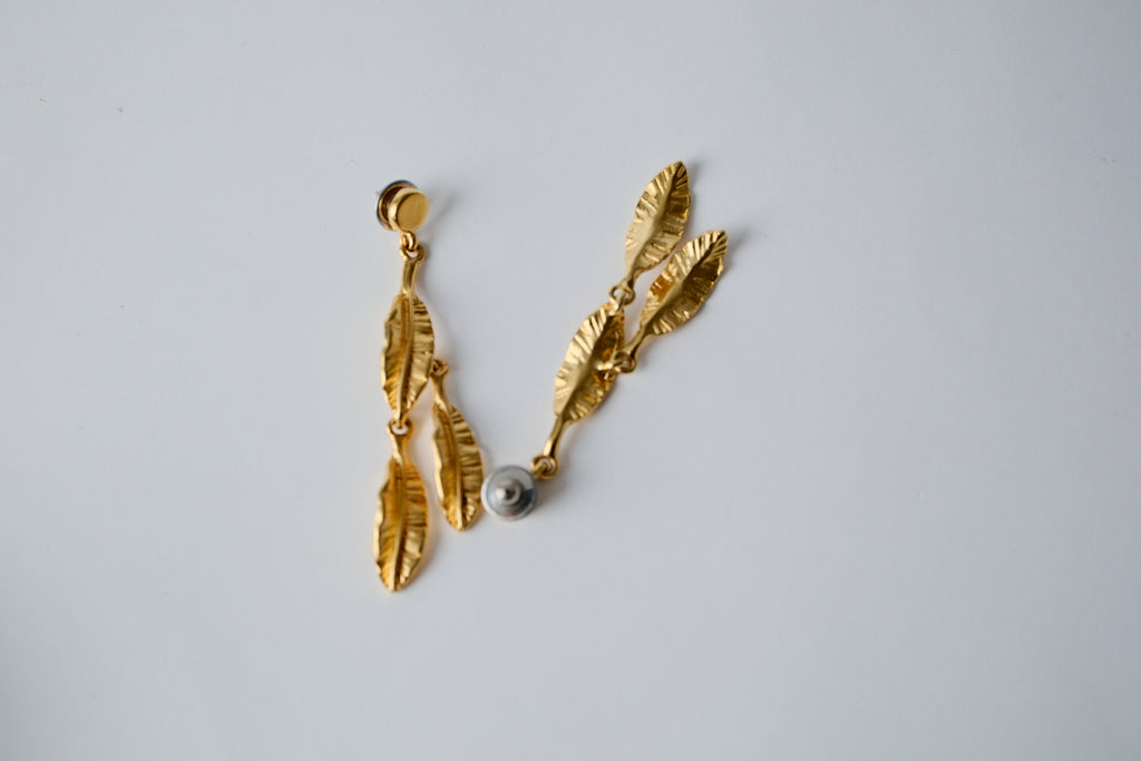 Vintage Leaf Dangle Earrings