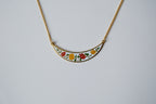 Vintage Cloisonne Crescent Necklace