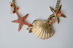 Vintage Gold Seashell Necklace