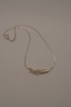 Vintage Avon silver-tone herringbone necklace