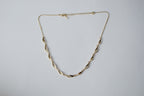 Vintage Gold Leaf Link Necklace