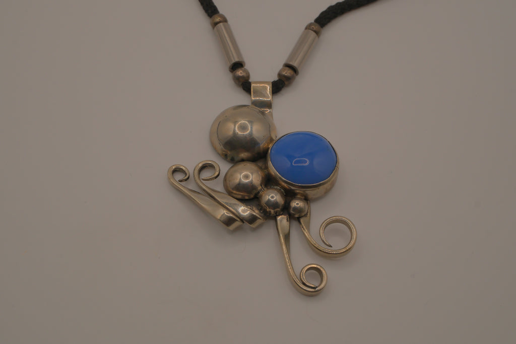 Vintage modernist Fork pendant necklace