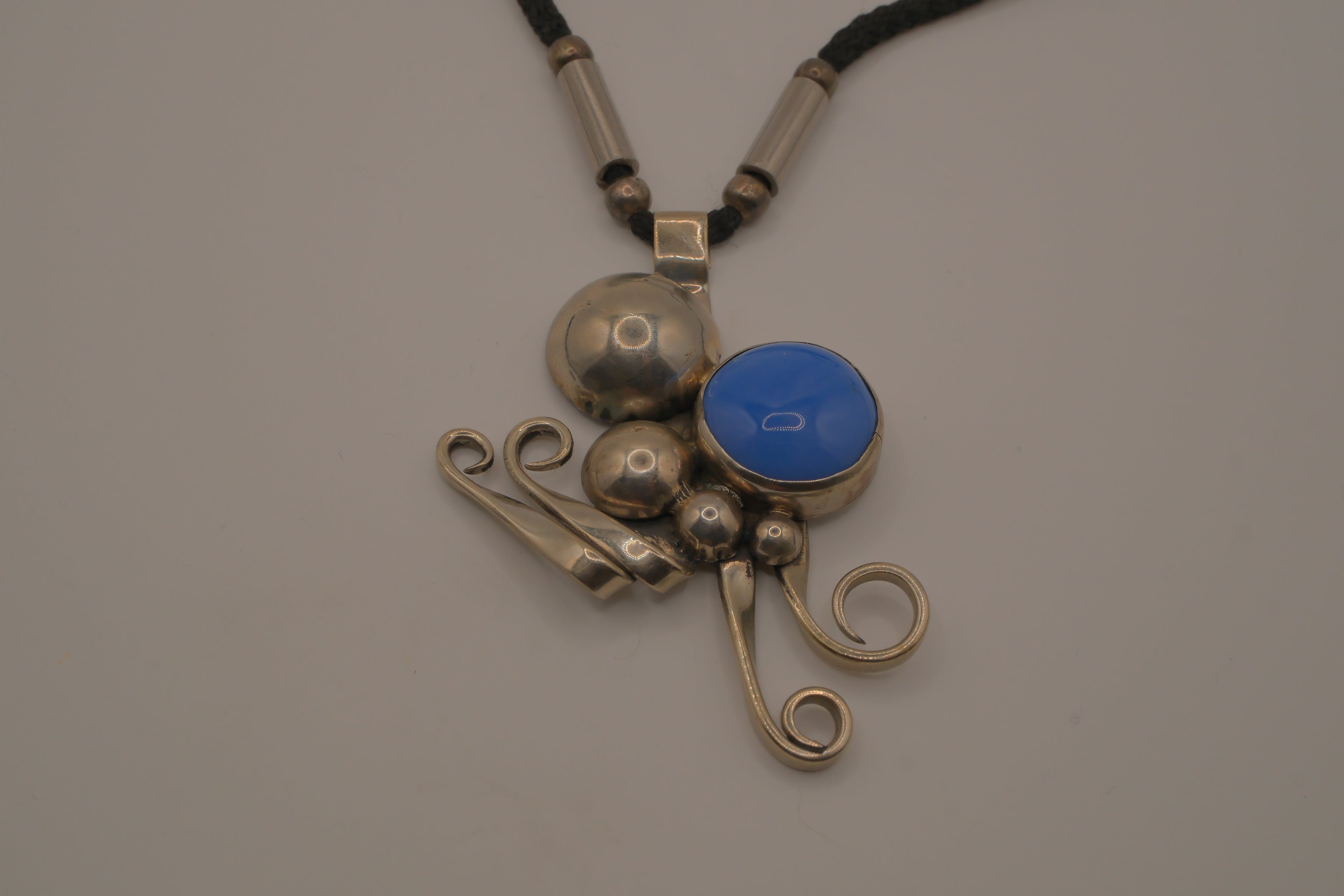 Vintage modernist Fork pendant necklace