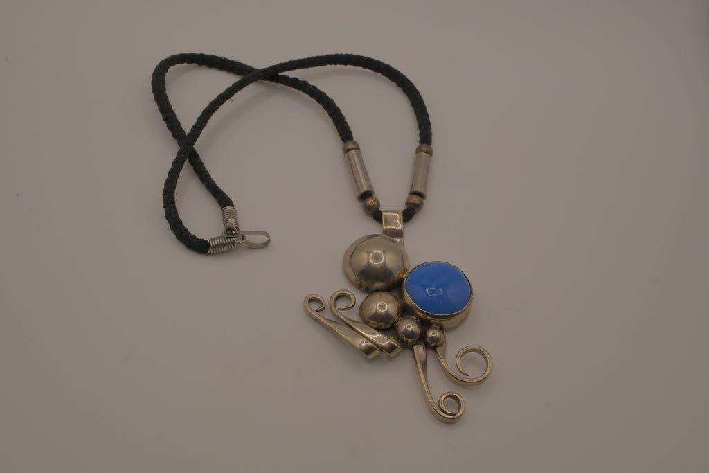 Vintage modernist Fork pendant necklace
