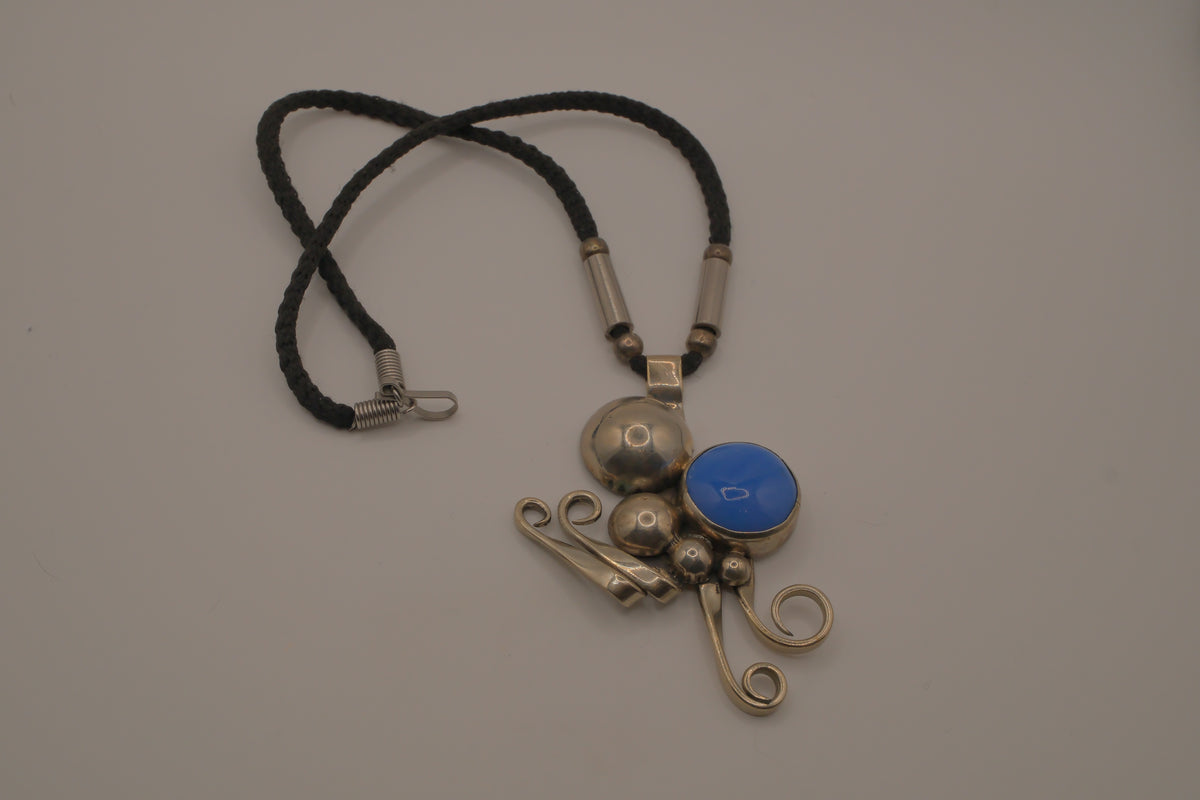 Vintage modernist Fork pendant necklace