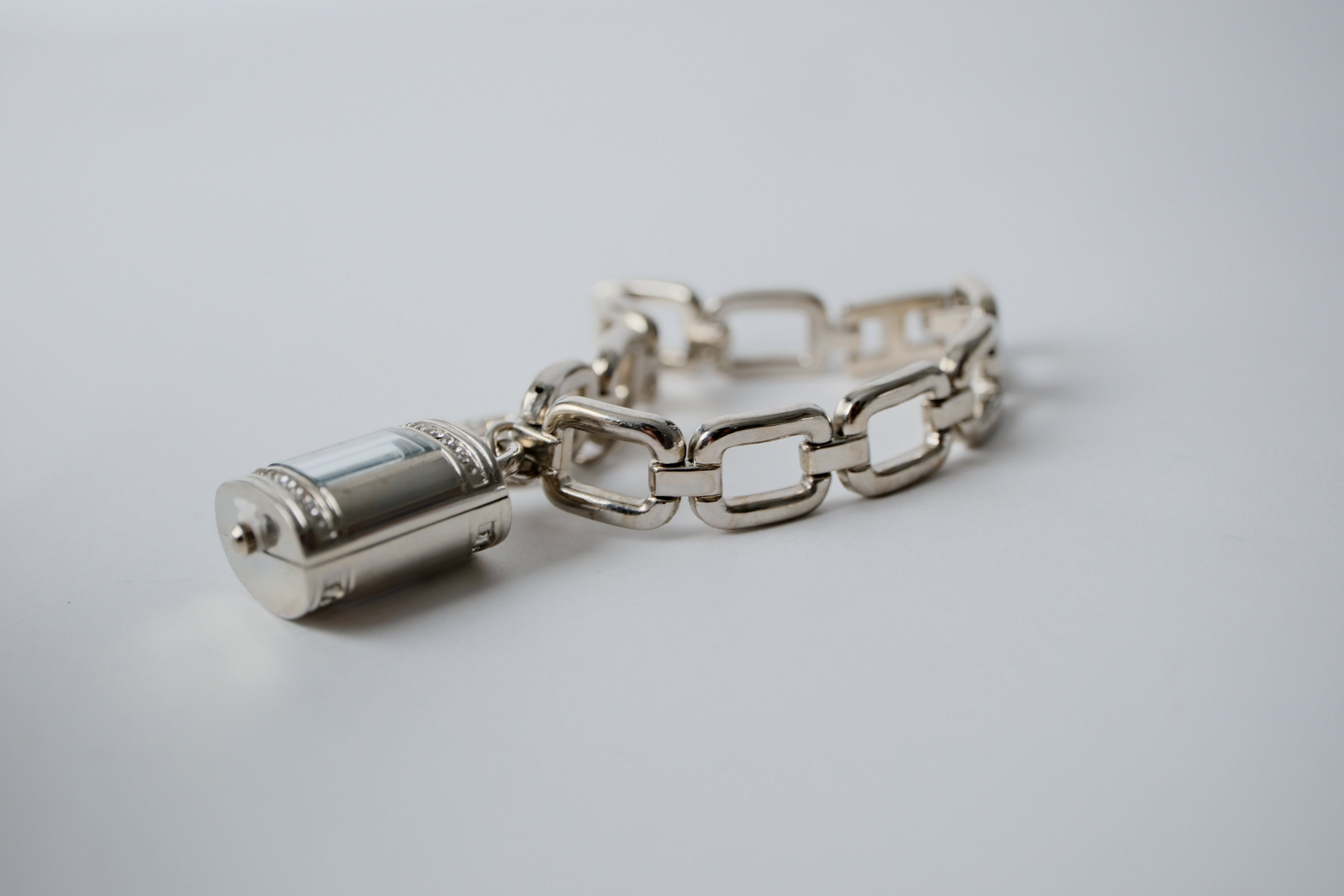 Silver-toned Strada charm bracelet watch