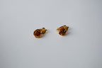 Vintage Gold Rose Clip-On Earrings