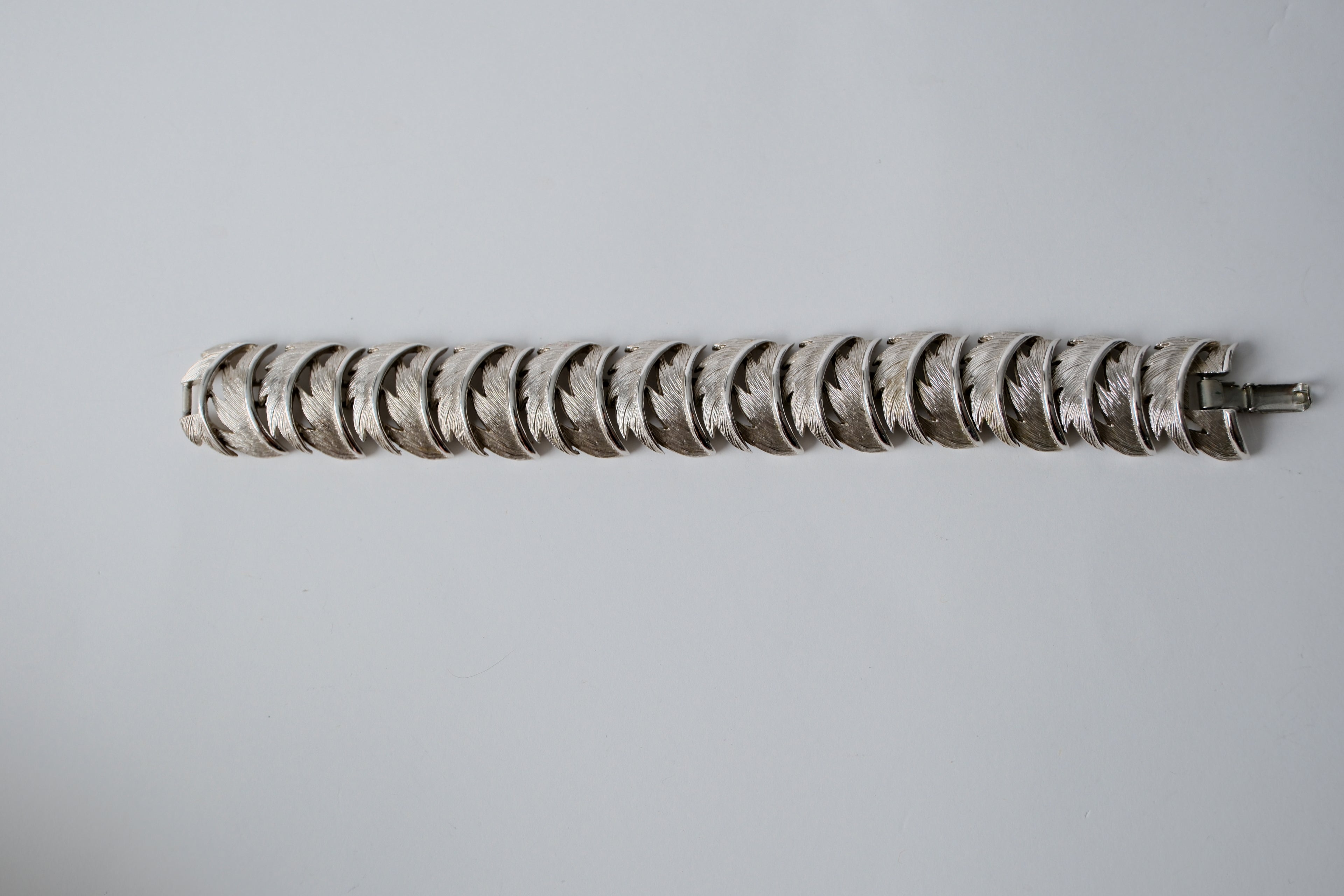 Vintage Silver Coro Leaf Bracelet
