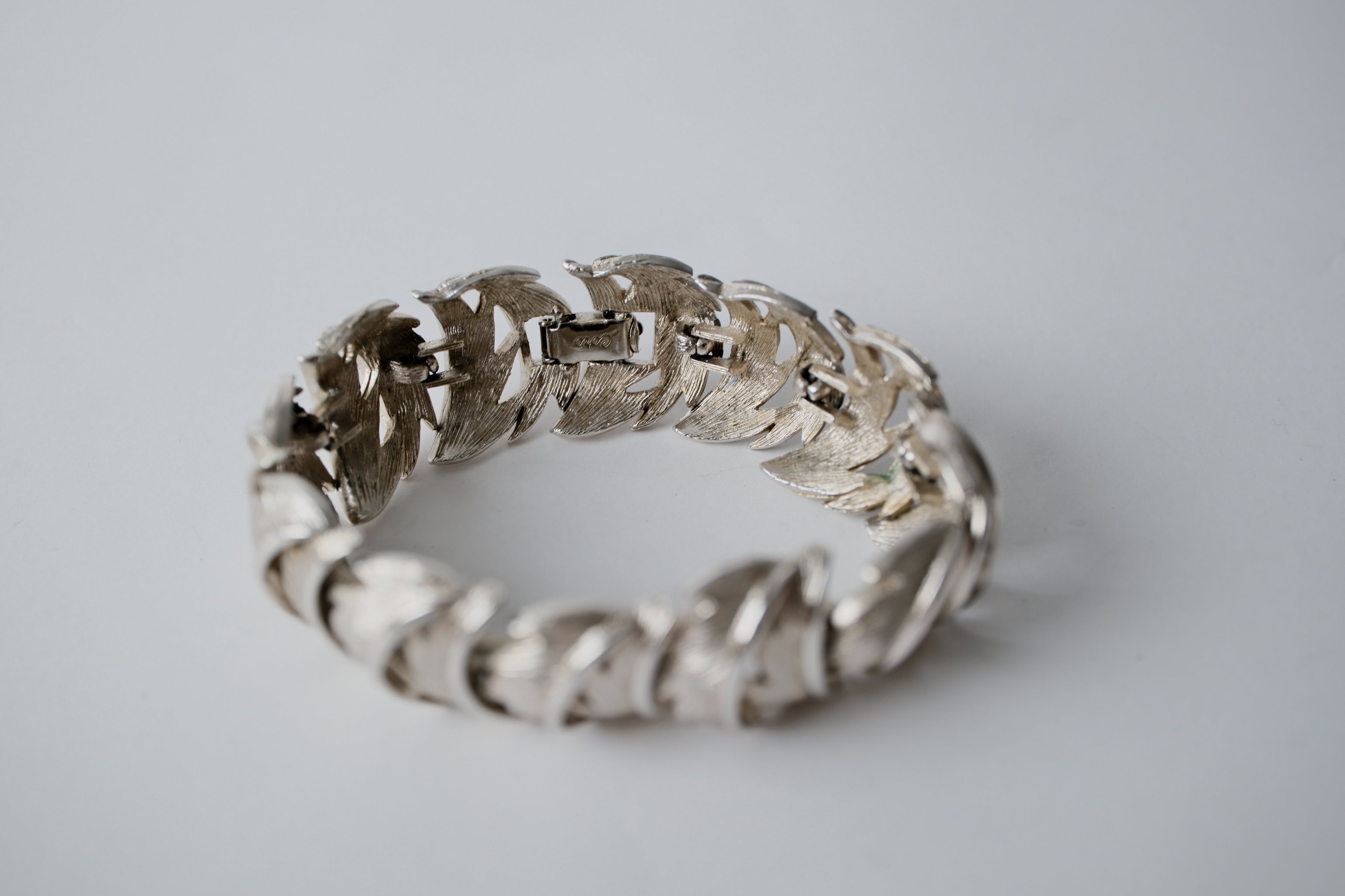 Vintage Silver Coro Leaf Bracelet