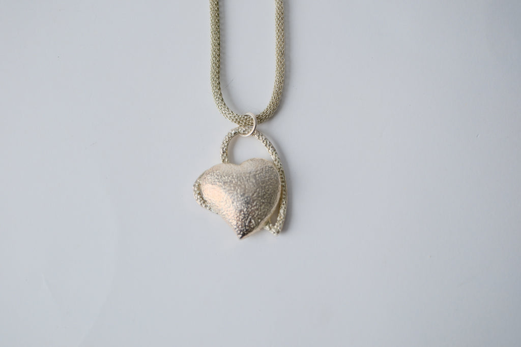 Sterling Silver Double Heart Necklace