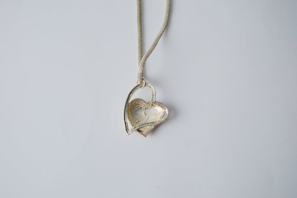 Sterling Silver Double Heart Necklace