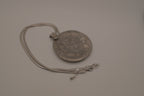 Vintage artisan spiral pendant necklace