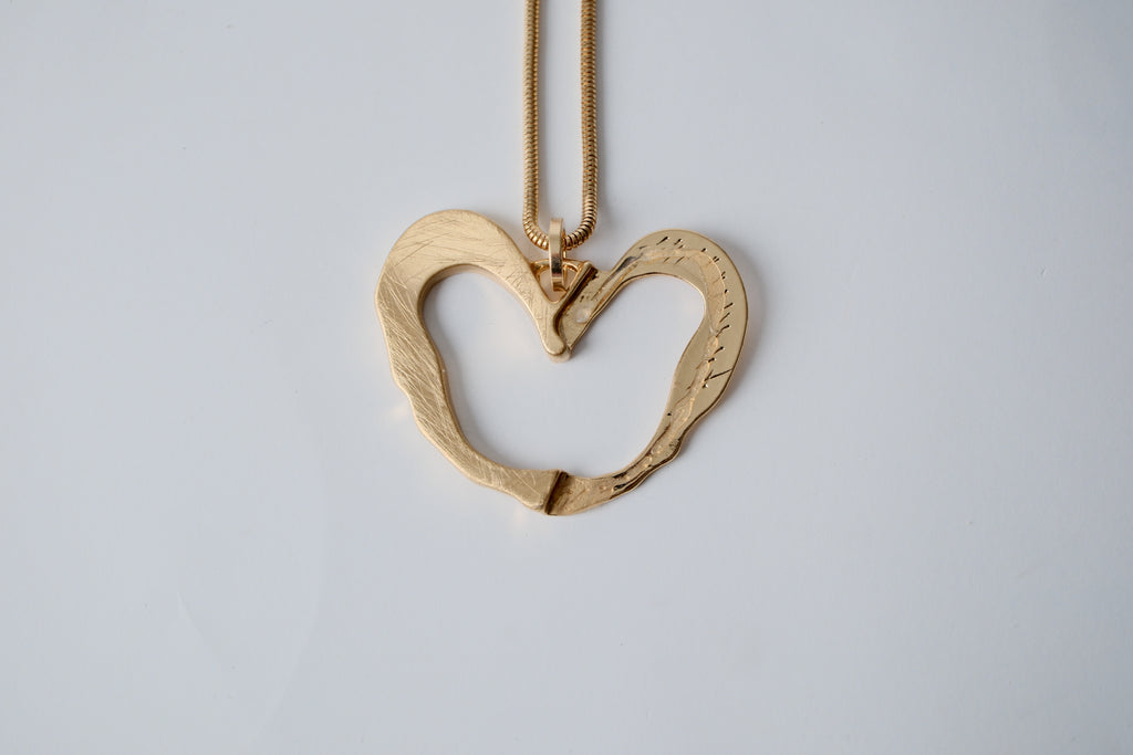 Gold Tone Statement Assymetrical Necklace