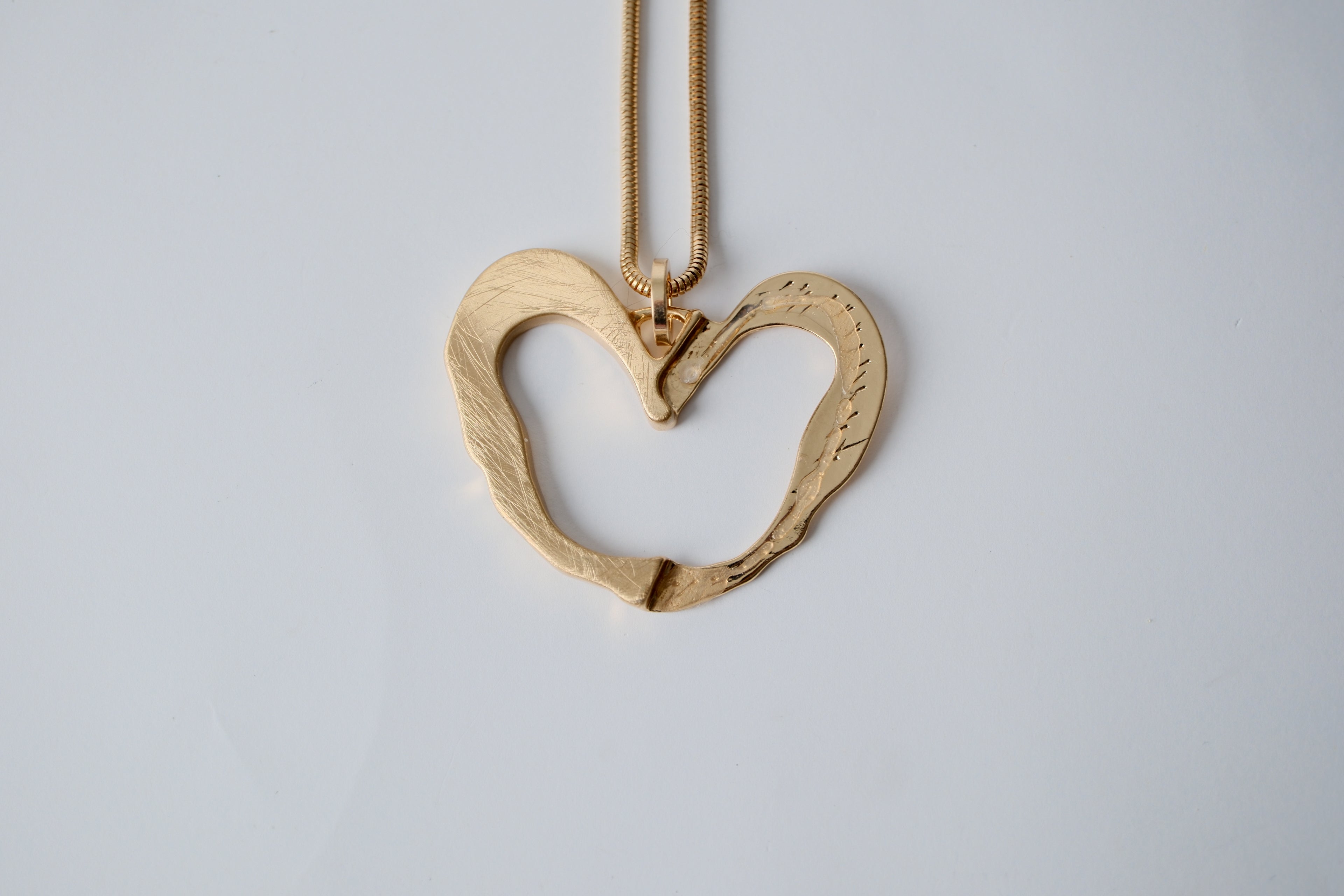 Gold Tone Statement Assymetrical Necklace