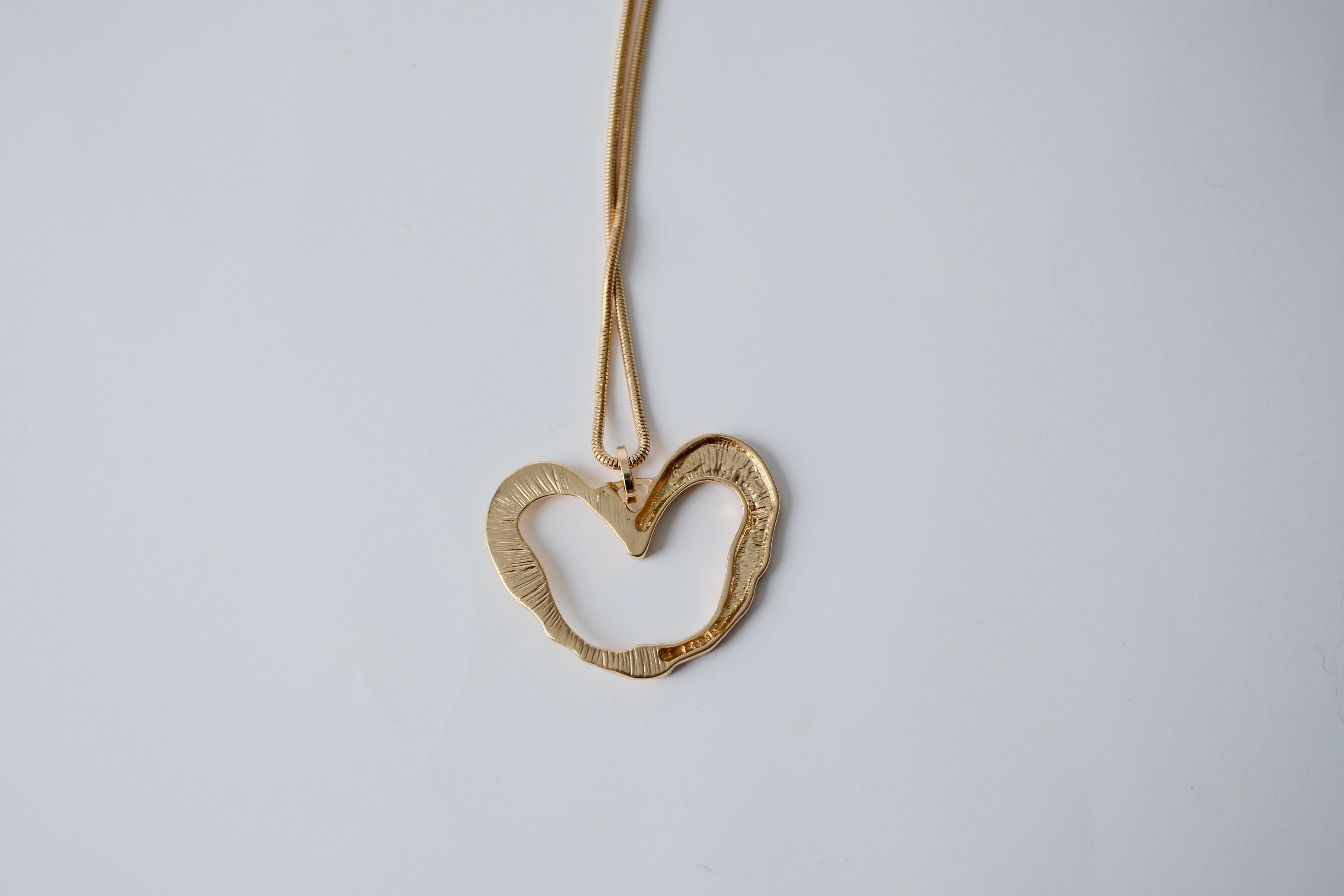 Gold Tone Statement Assymetrical Necklace