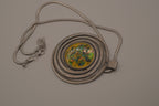 Vintage artisan spiral pendant necklace